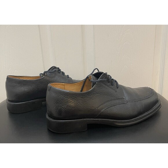 Men’s Sandro Moscolloni Vineyard Black Lace Up Leather Oxford Shoes 10.5 D Black - Picture 4 of 10